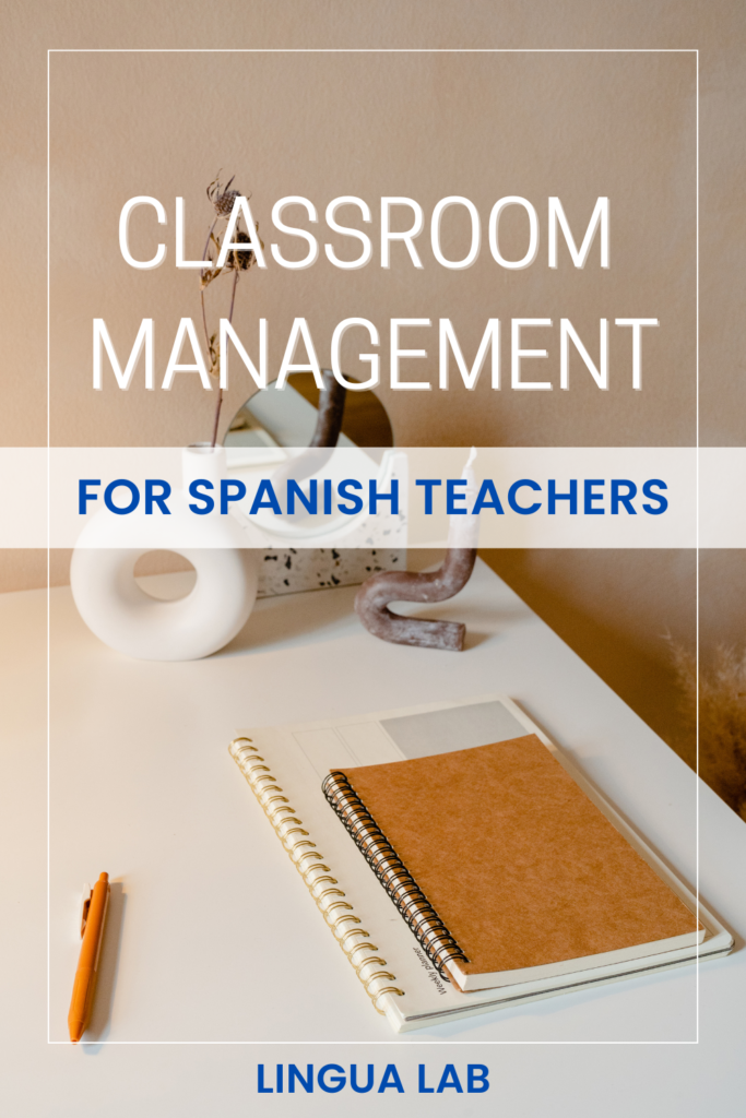 pinterest pin: classroom management for spanish teachers