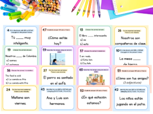 spanish task cards